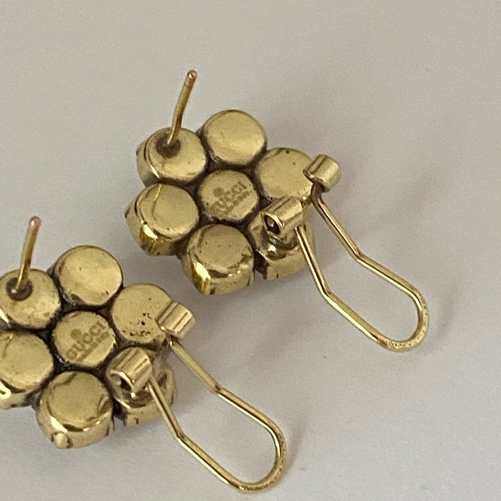 Gucci stunning crystal flower stud earrings. - Picture 2 of 11